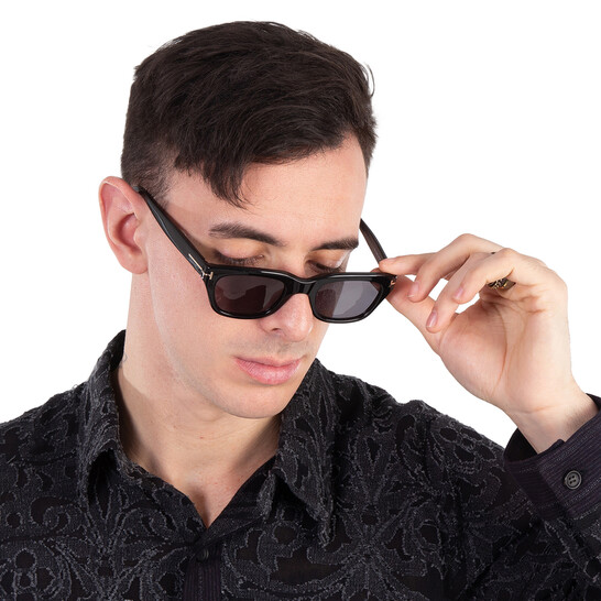 Tom Ford Snowdon Polarized Smoke Square Men's Sunglasses