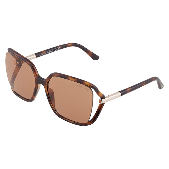 Tom Ford Solange Brown Butterfly Ladies Sunglasses FT1089  display picture 2