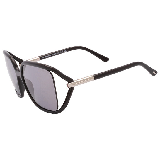 Tom Ford Solange Smoke Mirrir Butterfly Ladies Sunglasses FT1089