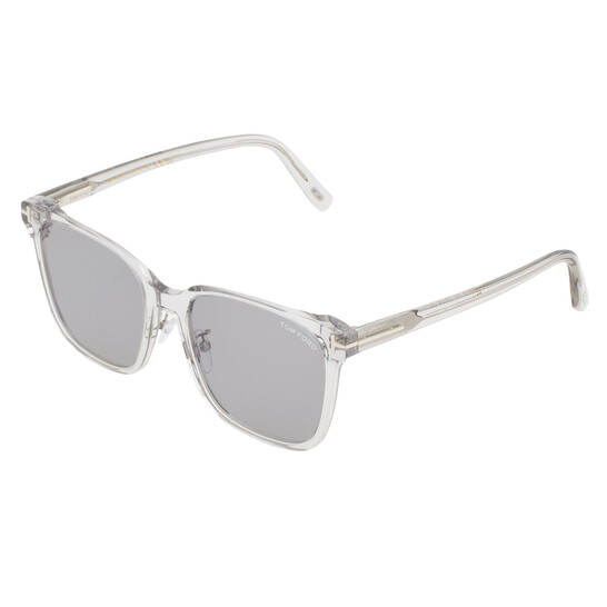 サングラス Tom Ford Sunglasses TF891K 20D Asian Fit Clear Frame Tom Ford Square Men's Sunglasses FT0891-K 20D 55