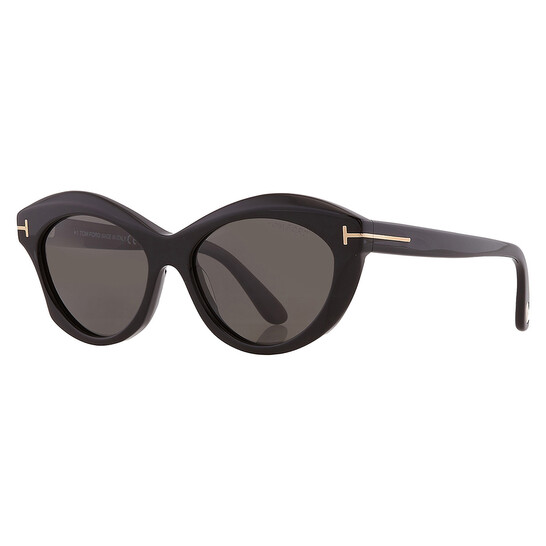 NEW TOM FORD SUNGLASSES FT1111 01D BLACK WOMEN EYEWEAR TOM FORD TF1111 01D Tom Ford Toni Sunglasses FT1111 01D Shiny Black - eye-oo.com main image 2