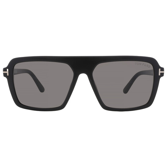 Tom Ford Vincent Smoke Square Men's Sunglasses FT1176 01A 56