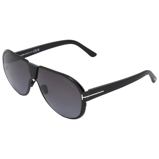 Tom Ford Vincenzo Smoke Gradient Pilot Men's Sunglasses
