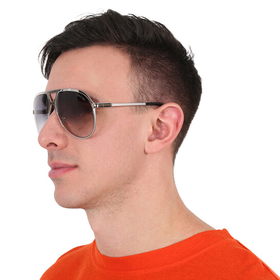 【tom】 Tom Ford Xavier Smoke Gradient Pilot Men's Sunglasses FT1060