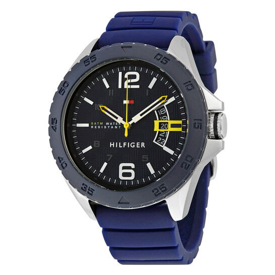Tommy Hilfiger Blue Dial Blue Silicone Men's Watch 1791204