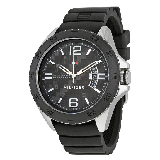 Tommy Hilfiger Cody Black Dial Black Silicone Men's Sports Watch