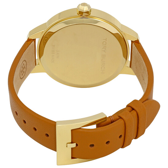 Tory Burch Collins Ivory Dial Light Brown Leather Ladies