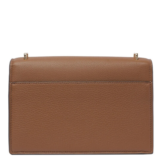 Tory Burch Forest Brown Pebbled Leather Miller Shoulder Bag 154675