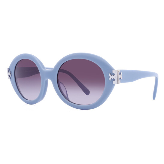Tory Burch Grey Gradient Oval Ladies Sunglasses TY7210U 