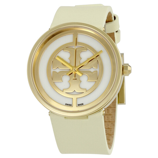Tory Burch Watch Ladies Leather Miller Watch, Leather/gold-tone
