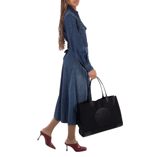 Tory Burch Ladies Black Ella Tote Bag 87116-001 196133117026