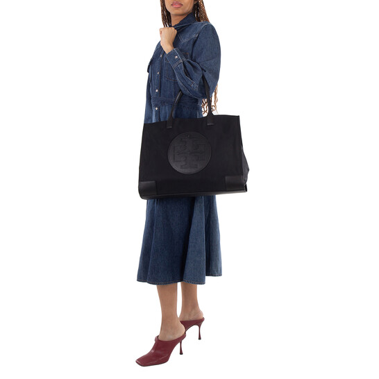 トートバッグ TORY BURCH Woman Tote bags Black 87116 001 Tory Burch Women's Ella Tote, Black, One Size 87116-001