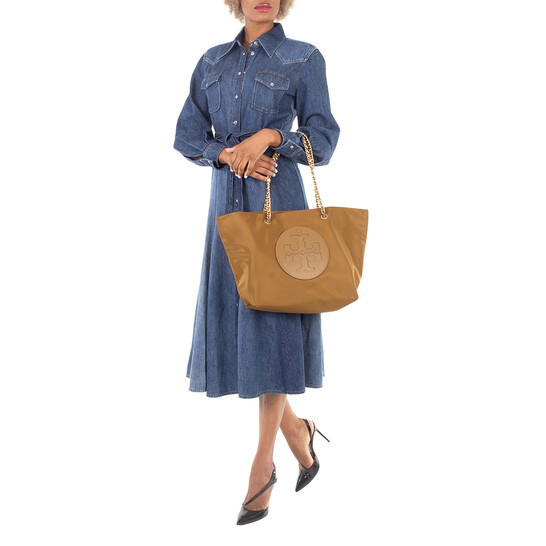 Tory Burch Ladies Camel Ella Chain Tote 152313-201