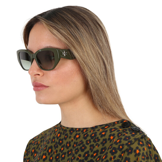 Tory Burch Light Green Gradient Dark Green Rectangular  display picture 1
