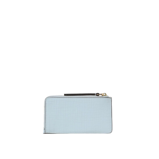 Tory Burch Patent Leather Robinson Crosshatched Card Case