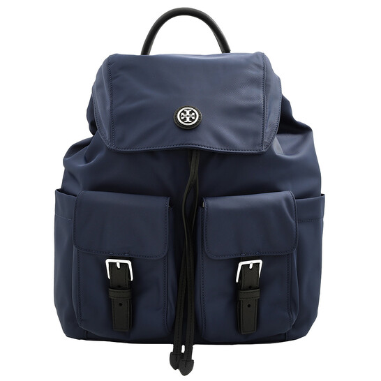 TORY BURCH バックパック リュック ヴァージニア ナイロン 85061 Tory Burch Royal Navy Virginia Nylon Flap Backpack 85061-403