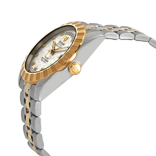 Tudor Date and Day Classic Automatic Diamond Silver Dial Men's Watch  23013-0016