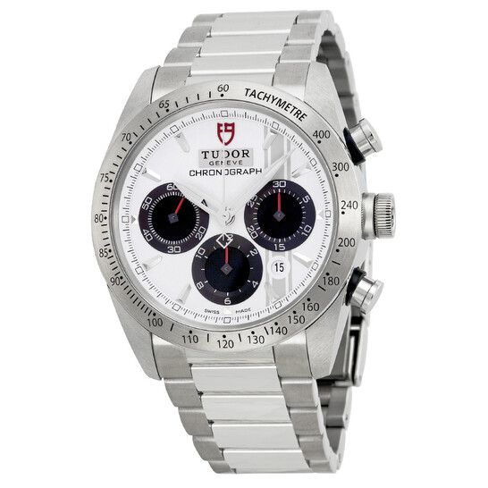 Tudor Fastrider Chronograph White Dial Stainless Steel Men's Watch 42000-WSSS - 546x546