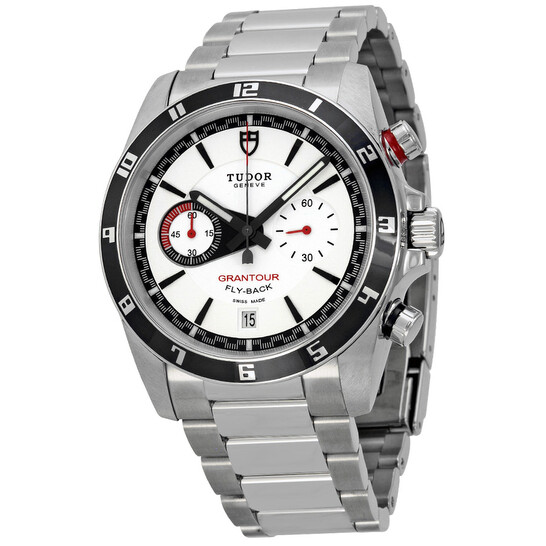 Tudor Grantour Fly-back White Dial Men's Watch 20550N-WSS - 546x546