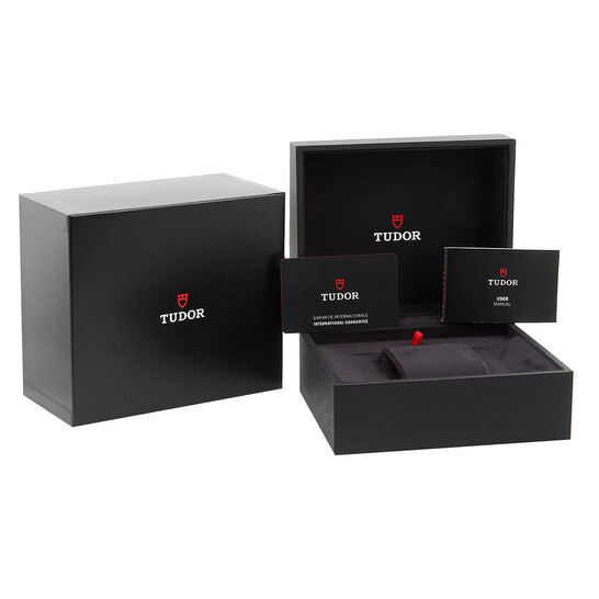 高級TUDOR レザーケース ブラック Tudor Ranger Automatic Black Dial Men's Rubber and Leather