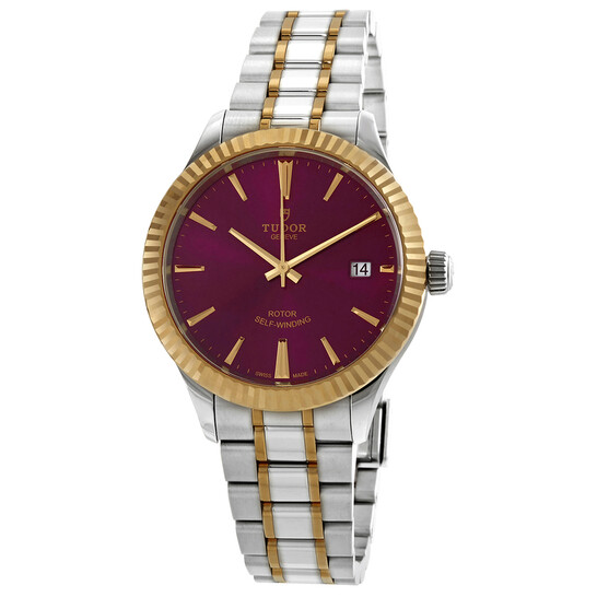 Tudor Style Automatic Burgundy Dial 38 mm Watch M12513-0013