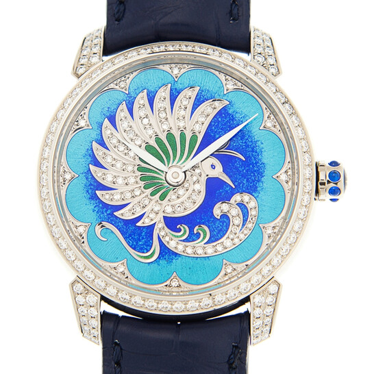 Ulysse Nardin Classico Lady Automatic Diamond Blue Dial Ladies Watch 8150-112-PB - 546x546 Image #2