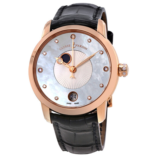 Ulysse Nardin Classico Lady Luna Mother of Pearl Dial Alligator Leather Automatic Ladies Watch 8296-123-2-991 Ulysse Nardin Classico Lady Luna Mother of Pearl Dial Alligator Leather Automatic Ladies Watch 8296-123-2-991 - 546x546