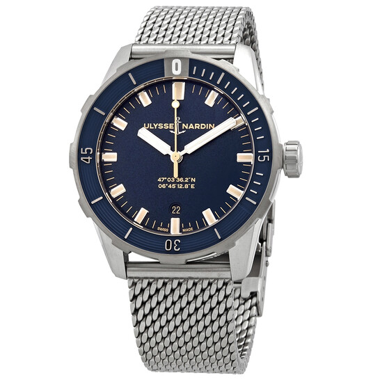 Ulysse Nardin Diver Automatic Blue Dial Men's Watch 8163-175-7MIL