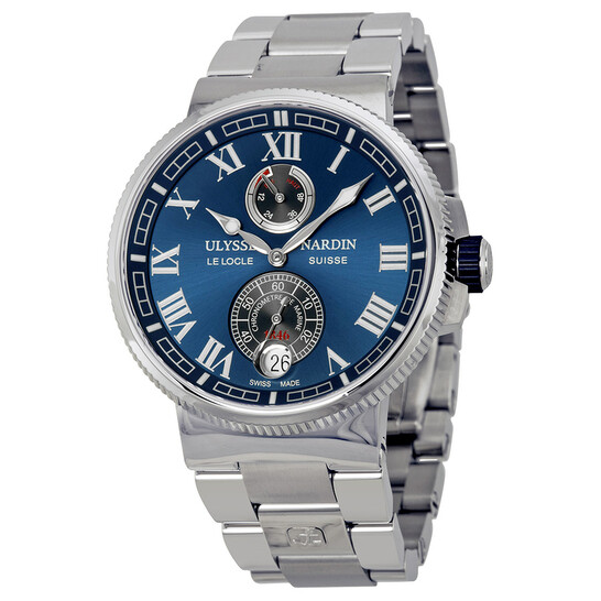 Ulysse Nardin Marine Chronometer Blue Dial Men's Watch 1183-126-7M-43 - 546x546