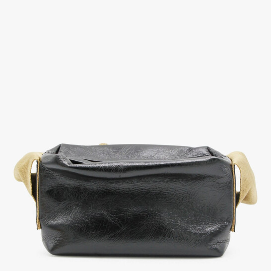 Uma Wang Black Leather Tofu Small Shoulder Bag UB0032UW924