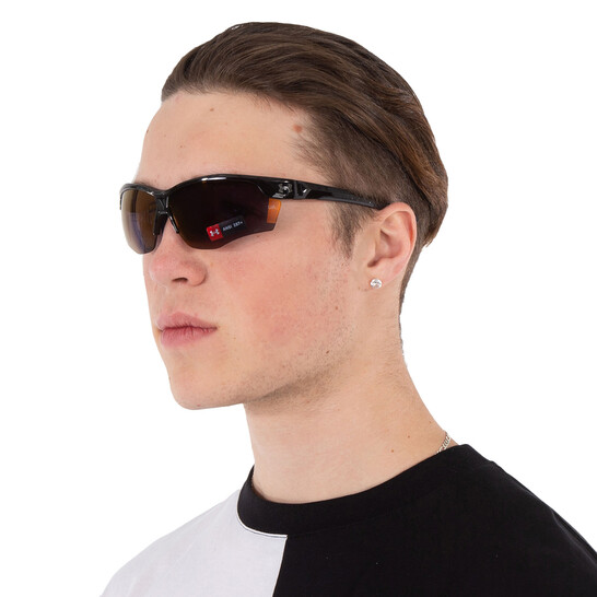 サングラス Under Armour UA YARD DUAL CSA7F Red Orange Mirror Sunglasses Under Armour Red Rectangular Unisex Sunglasses UA YARD DUAL