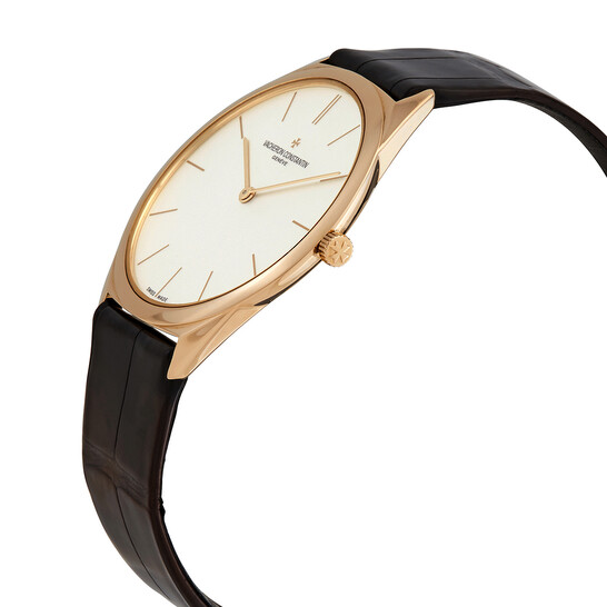 Vacheron Constantin Historiques Ultra Fine 1955 Silver Dial Black Leather  Men's Watch 33155/000R-9588