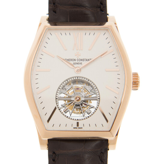 Vacheron Constantin Malte Tourbillon 18kt Rose Gold Brown Leather Men's Watch 30130000R-9754 - 546x546