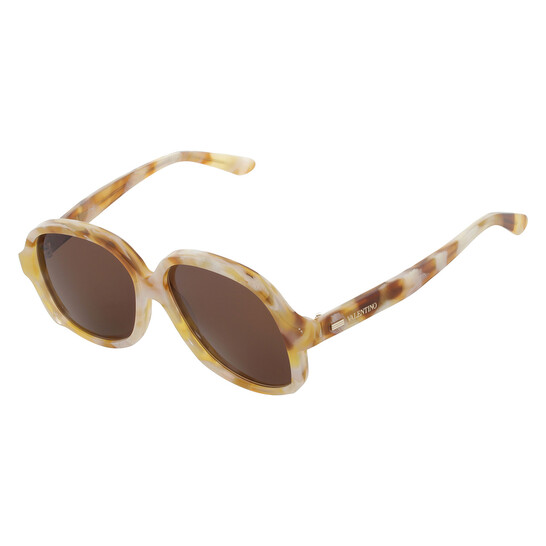 Valentino Garavani Brown Irregular Unisex Sunglasses VLS-177  display picture 1