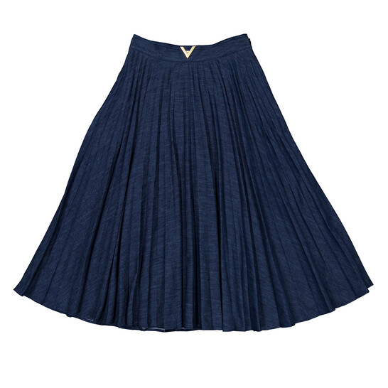 VIP【関税送料無料】希少 VALENTINO DENIM MIDI SKIRT VALENTINO GARAVANI Ruffled denim midi skirt | NET-A-PORTER