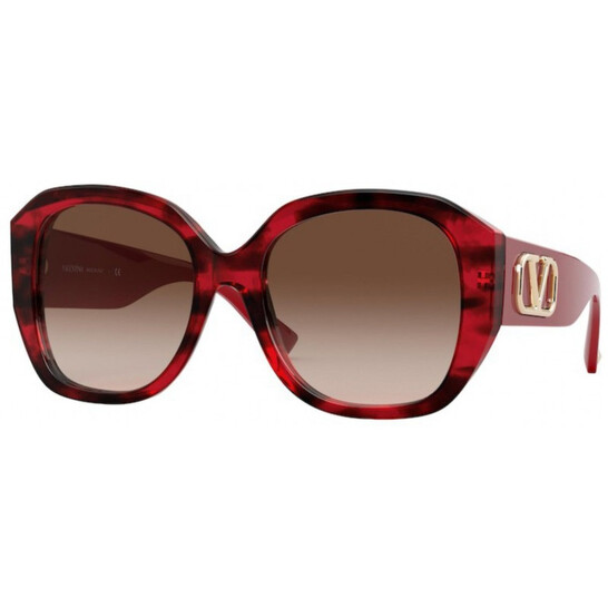 Valentino Garavani Gradient Brown Square Ladies Sunglasses