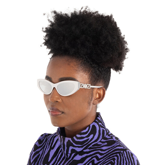 Versace Blue Mirror Silver Cat Eye Ladies Sunglasses VE4470B 54741U 56 - 546x546 Image #2