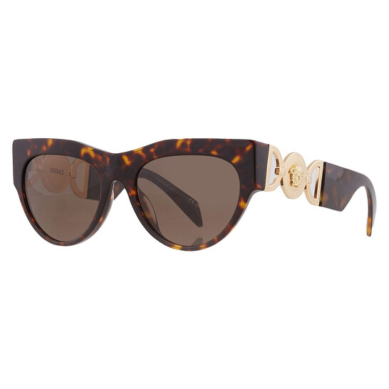 サングラス VERSACE Woman Sunglasses Brown 0VE4441 108/P5 Versace VE4441 108/P5 Havana/Photo Pink Square 55mm Women's