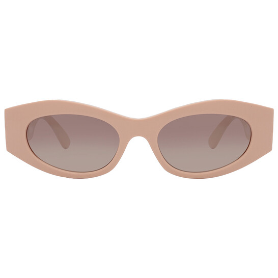 Versace Brown Gradient Grey Mirror Silver Cat Eye Ladies