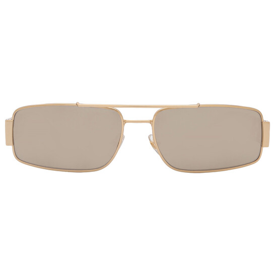 Versace Brown Mirror Gold Rectangular Men display picture 3
