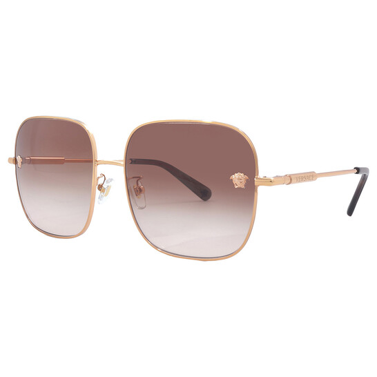 サングラス VERSACE Woman Sunglasses Brown 0VE2260 100187 Amazon.com: Versace Woman Sunglasses Matte Gold Frame, Brown
