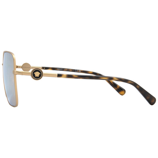 Versace Brown/Mirrored Gold Square Ladies Sunglasses VE2227  display picture 1