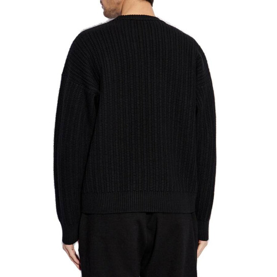 Versace Cable Knit Medusa Embroidered Sweater, Brand Size 50 ( US