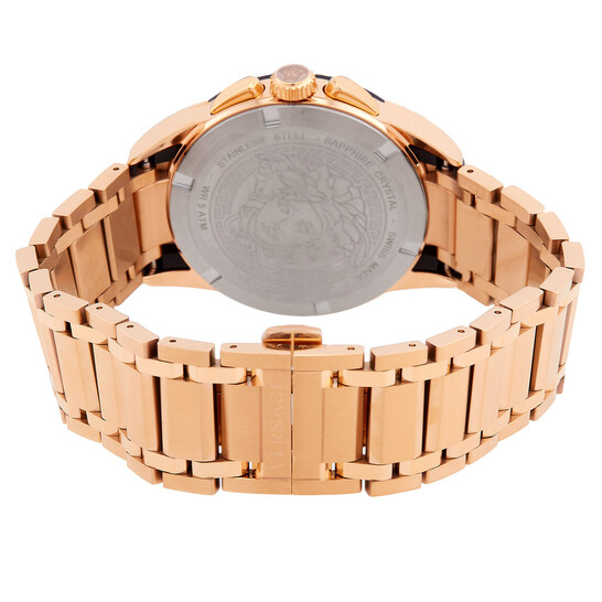 Versace Chronograph Character Quartz Black Dial Men's Watch