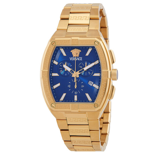 Versace Chronograph Quartz Blue Dial Men display picture 3