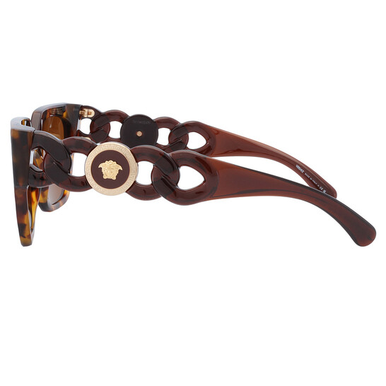 Versace Dark Bronze Square Ladies Sunglasses VE4409 511963  display picture 2