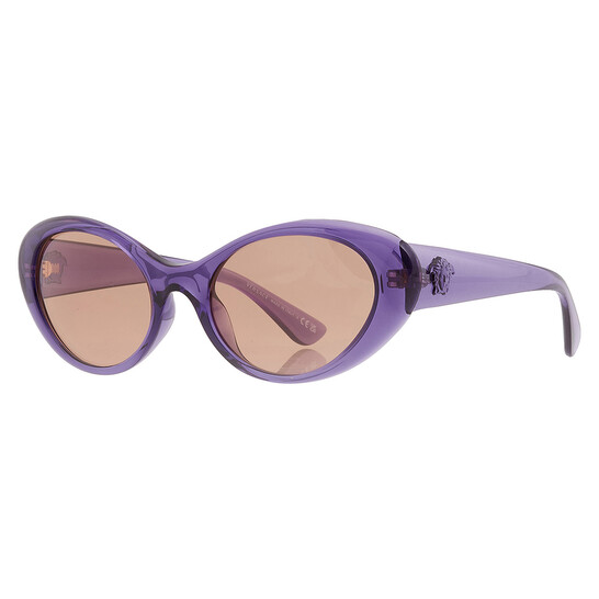 Versace Dark Brown Oval Ladies Sunglasses VE4455U 5353/3 53  display picture 1