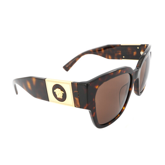 サングラス VERSACE Woman Sunglasses Brown 0VE4444U 108/73 Amazon.com: Versace VE 4437U 108/73 Havana Plastic Square