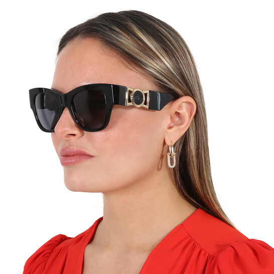 Versace Dark Gray Cat Eye Ladies Sunglasses VE4415U GB1/87  display picture 2