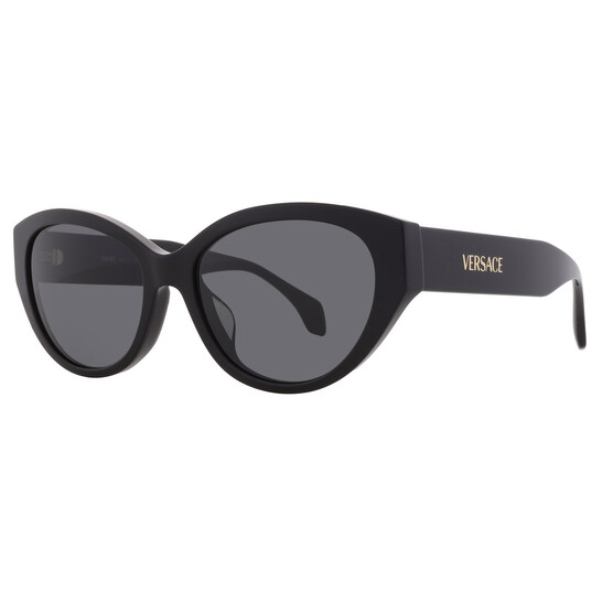 Versace Dark Grey Cat Eye Ladies Sunglasses VE4495D GB1/87  display picture 3